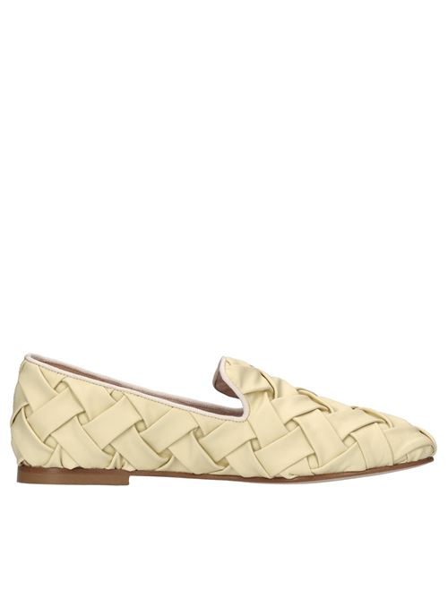 Mocassini in pelle con rifiniture in gros grain BALLERINA | SL70 INTR.PANNA